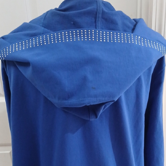 Blue Hooded Jacket with Silver Studs - Picture 7 of 8